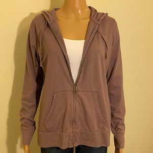 Sonoma Long Sleeve Front Zip Drawstring Hoodie